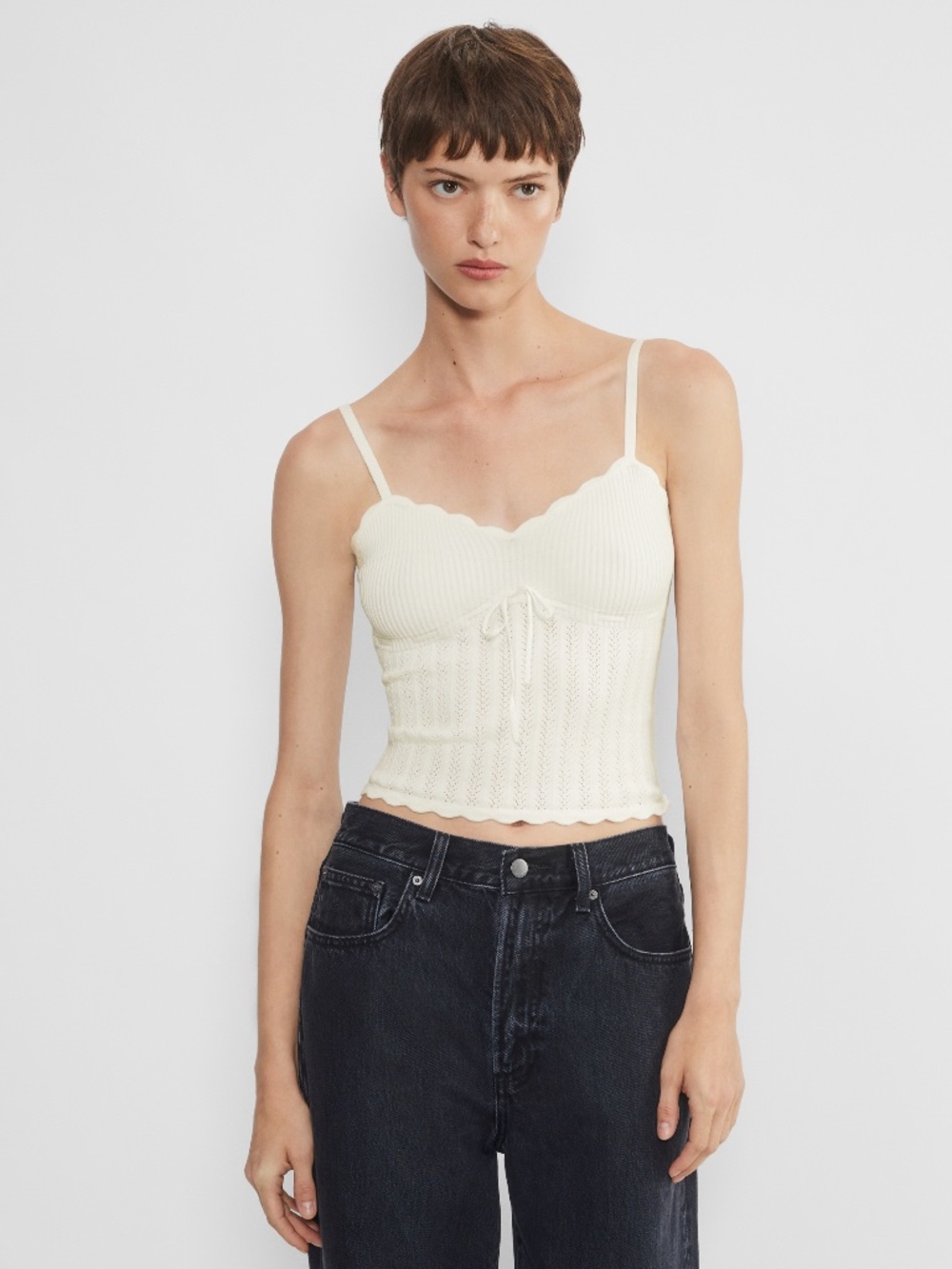 Aritzia Wilfred Soloist Top Wonder Yarn Light Birch Size S